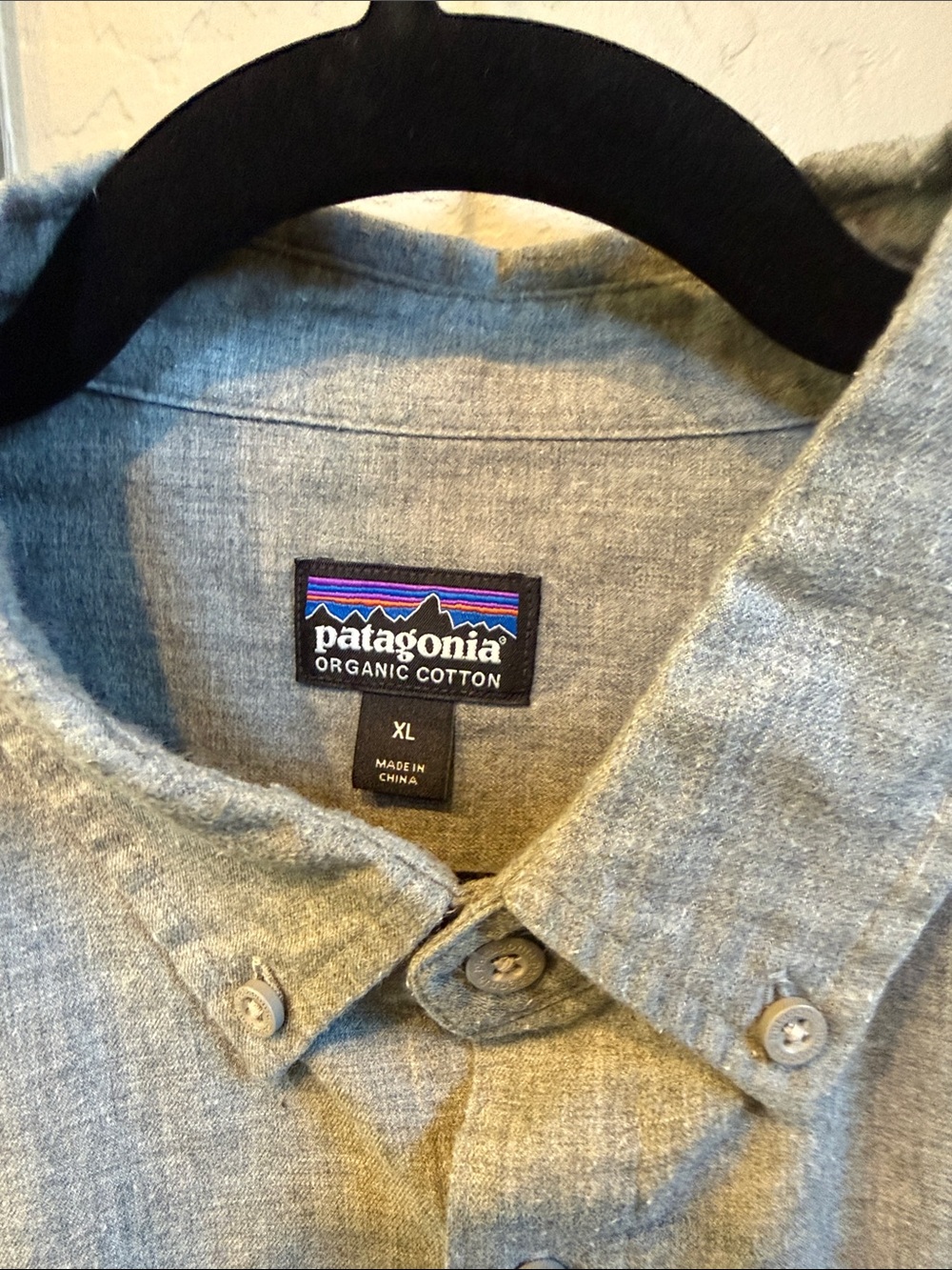 Patagonia Gray Organic Cotton Button-Down Shirt